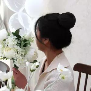 [콩심팥심]로우번 올림머리 똥머리 가발 블랙