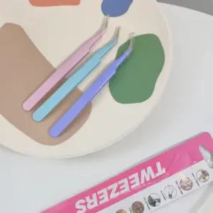 스텐 칼라 족집게 일자 곡선 수공예 미용 쪽집게