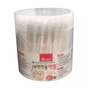 강아지귀세정제 강아지 위생용품 펫크린 애견전용 면봉(80p)