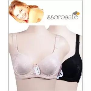 (쏘로사떼)(BR1645)꽃무늬 쟈가드 몰드 와이어 (B컵)브라2가지