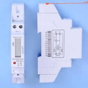 AC 220V 30A 50Hz 단상 Din 레일 LCD 디지털 디스플레이 전력 소비 에너지 와트 미터 kWh