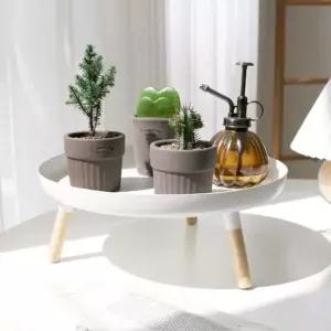미니데코 다용도 테이블 선반 32x13cm 원형 진열대 소파사이드 책상선반 책상위선반
