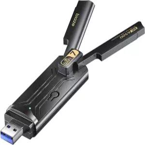 데스크탑 PC 노트북 플러그 앤 플레이를 위한 biaze USB 무선 WiFi 7 어댑터 트라이밴드 BE6500