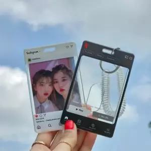 투명 홀더 티머니 포카 사진 키링 보관 증사 사원증 학생증 파우치 교통카드 케이스 지갑 PVC 포토카드