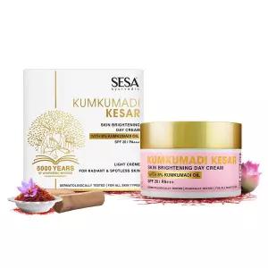 SESA 8 쿠쿠마디 케사르 데이 크림 SPF 20 PA 스킨 브라이트닝 아유르베딕 페이스 모이스처라이저 선