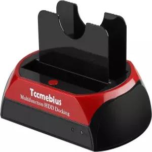 Tccmebius USB 2.0 하드 드라이브 도킹 스테이션 TCC-S867-US 2.0~2.5 3.5인치 SATA IDE 듀얼 슬롯 리더