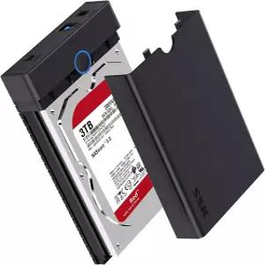 SSK 3.5 외장 하드 드라이브 인클로저 USB 3.0에서 SATA 레이플랫 툴 프리 케이스 도크로 2.5인치 SSD/HDD