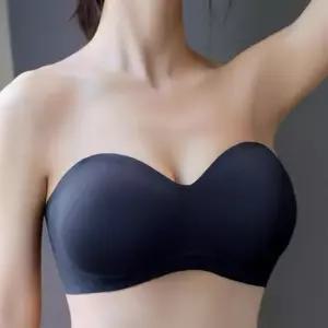 브라 심리스 노라인 튜브탑 오프숄더 웨딩브라 블랙