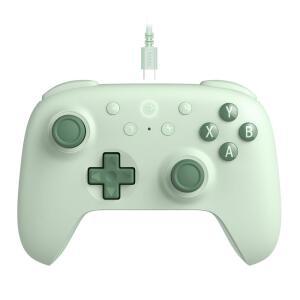 Windows PC 및 Android용 8BitDo Ultimate 2C 유선 컨트롤러, 1000Hz 폴링 속도, 홀 효과 조이스틱 트리거, 리매핑 가능한 L4/R4 범퍼(녹색)