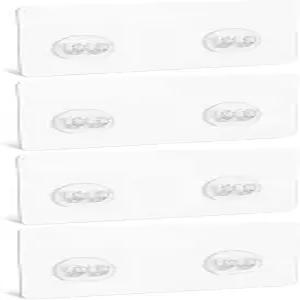 코너 샤워용 Qiic 4PCS 캐디 접착 스티커 교체 후크 욕실 선반 비누 접시 바구니 벽걸이 강한 끈적임