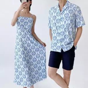 WL GSS SH222-DR222 남여 커플 에스닉 비치웨어 커플룩