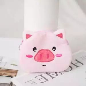 동물 동전지갑 돼지 카드 지퍼 여행 여행용 미니