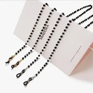 TBZ 골드 비즈 스트랩 겸용 안경줄 실버 마스크걸이 목걸이 크리스탈 블랙
