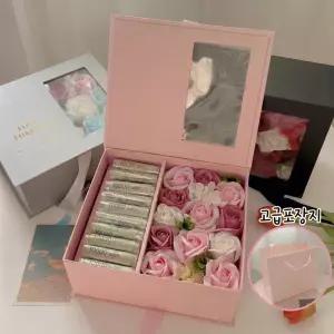 용돈박스 카네이션 비누꽃 플라워 어버이날 스승의날 생신 환갑 퇴직 부모님 선생님 선물 프리미엄 풀셋트