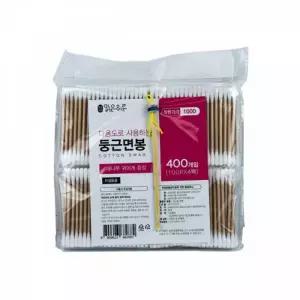 400개입 TBZ BTM 귀이개1P 둥근면봉 플러스 5개 x