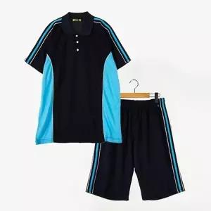 TBZ 교복몰 화이트라인 블루 동복 체육복 세트 (성보고)