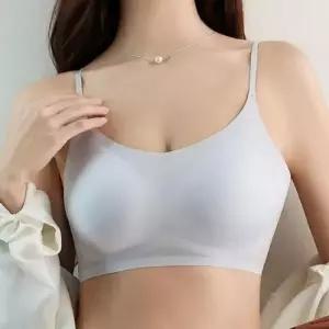 심리스 브래지어 와이어리스 여름 브라 일체형 브라탑