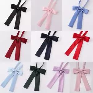WL 단색 플라워 여자 교복넥타이(11color) 교복 학생복