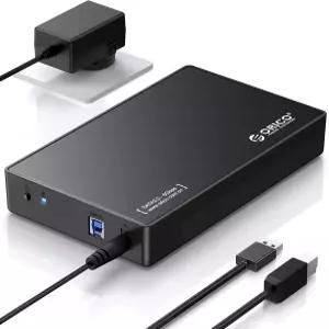 ORICO 3.5/2.5인치 SATA HDD/SSD용 외장 하드 드라이브 케이스 최대 20TB 지원 12V/2A 전원 어댑터 및 UASP