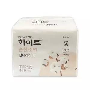 화이트 XIZ701R5 순한순면 팬티라이너 롱 20개입 생리대 -O