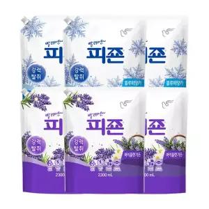 피죤 섬유유연제 리필 블루비앙카 2.3L 3개+바이올렛가든 2.3L 3개