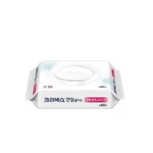 크리넥스 손소독 안심 물티슈 캡형 60매X8EA