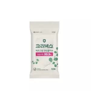 크리넥스 안심 물티슈 에코그린 외출 병원 10매 10EA MNS