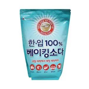 LG생활건강 ENK699F0 한입100프로 베이킹소다 2kg 찌든 세탁 기름 설거지 과일세척