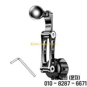 W89C 조절 가능한 각도 17mm 볼 조인트 확장로드 금속 헤드 자동차 대시 카메라 및 전화 홀더 브래킷 용을