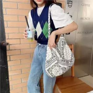 데일리 페이즐리 패턴 호보백 크로스백 숄더백 미니 보부상 가방 토트백 에코백 퀼팅백
