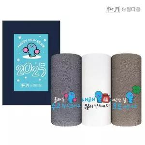 송월타올 COZ507T7 2025 신년 푸른뱀 자수 수건 1P 선물세트