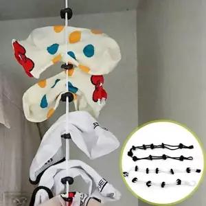 양말 QBW702J4 분실방지 건조 건조클립 건조대끈 로프