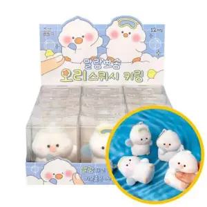 오리스퀴시 에어팟 가방 마켓데이 3500 학원 말랑뽀송 재질 파우치 키링 12개입 1박스-패브릭