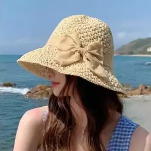 버킷햇 hat04 리본 썬 라탄 매력적인