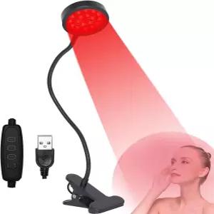 얼굴과 몸을 위한 U4GLORY 레드 라이트 테라피 각도 조절 및 클립이 가능한 18개의 LED 660nm 근적외선 홈