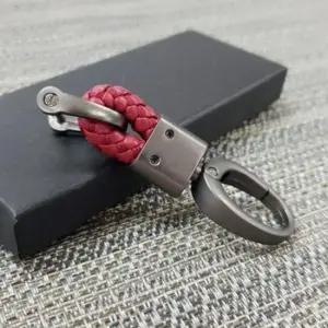 가죽 로프 레드 열쇠고리 키홀더 키링 버클 키케이스