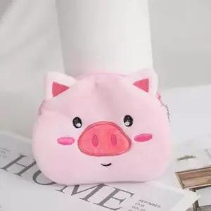 여행용 여행 카드 지퍼 귀여운 동물 동전지갑 돼지
