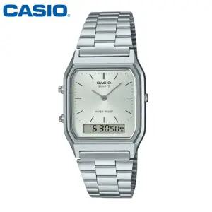 카시오 시계 AQ-230A-7A 레트로 남성용 손목시계 남녀공용 메탈밴드 CASIO 정품