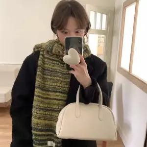 모네 울 머플러 스트라이프 커플 목도리 니트 여성 남