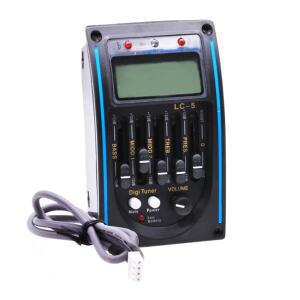 LC-5 5 밴드 어쿠스틱 기타 피크업 EQ 프리앰프 LCD 튜너 피에조 이퀄라이저 시스템