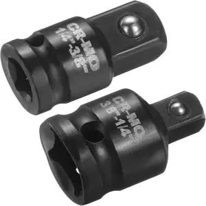 HARFINGTON 2pc 충격 소켓 어댑터 감속기 세트 3/8인치 ~ 1/4인치 임팩트 드라이버 래칫 렌치용 표준 SAE