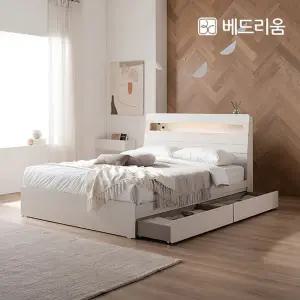 [신세계라이브쇼핑][베드리움] NEW 스마트메이트 편백 LED 수납침대 (SS) + NEW 노블아워 코어 서포트 ...