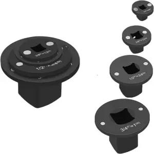 YUEHISY 4Pcs 로우 프로파일 소켓 어댑터 세트 마그네틱 컴팩트 드라이브 감속기 스테인리스 스틸