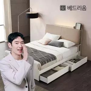 [신세계라이브쇼핑][베드리움]듀엣 센서LED 수납침대SS+본넬 매트리스