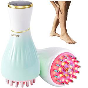 FEEJOY 순환 진정 마사지기 진동 배수 무릎 위한 정맥류 지원 종아리 림프 다리 맥박