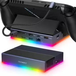 ROG Xbox Ally X(2025)/Steam Deck OLED/Lenovo Region GoS용 iVANKY 14-in-1 RGB 도킹 스테이션 HDMI