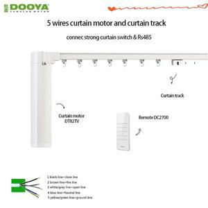 DOOYA 전기 DT82TV 110-240V RS485 건식 접촉 자동 모터 커튼 트랙 레일