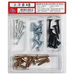 이엠 스크류 4종 (0232) 반달 석고 피스 목공 석재 못