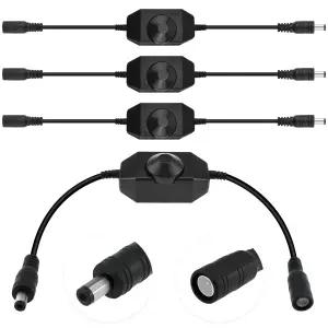 DALQISUZ 4개 DC12V-24V LED 스트립 라이트 디머 스위치 PWM 로터리 컨트롤러 테이프 로프 3528 5050 5630