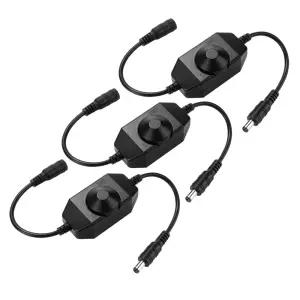 3팩 KEYGMA LED 스트립 라이트 디머 DC 12V-24V 스위치 2835 3528 5050 5630 5730 3014 단색